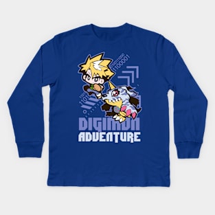 digimon adventure yamato gabumon Kids Long Sleeve T-Shirt